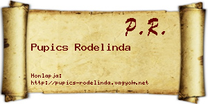 Pupics Rodelinda névjegykártya